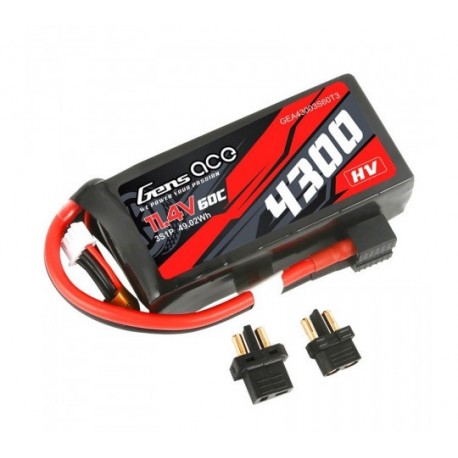 4300mAh 11.4V 60C Gens Ace T-dean/XT60