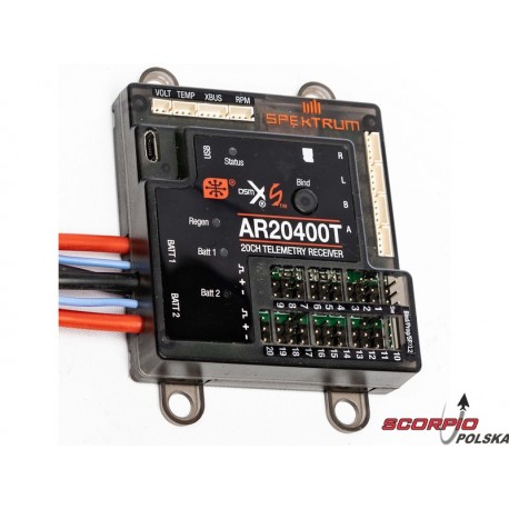 Spektrum odbiornik AR20400T 20CH PowerSafe z telemetrią
