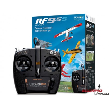 RealFlight 9.5S symulator, sterownik Spektrum Interlink