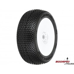 Pro-Line kolo 3.3", opona Blockade S3 Buggy Tires, felga H17 biała (2)