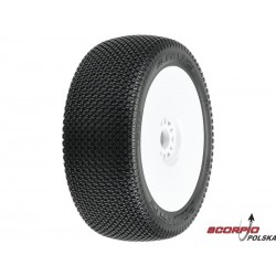 Pro-Line kolo 3.3", opona Slide Lock M3 Buggy, felga H17 biała (2)