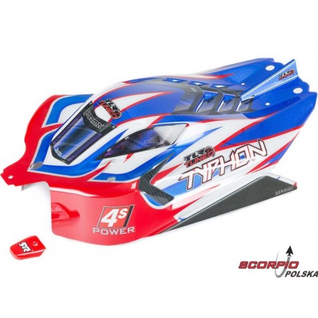 Arrma karoseria TLR Tuned. czerwona/niebieska: Typhon