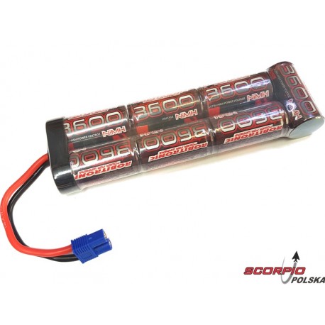 Robitronic Akumulator NiMH 8.4V 3600mAh płaski EC3