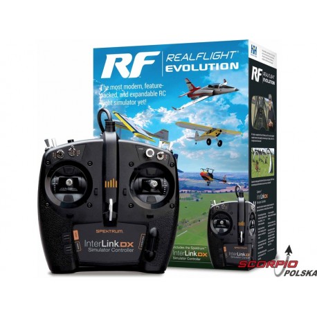 RealFlight Evolution RC symulator lotniczy, sterownik InterLink DX
