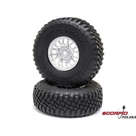 Losi koło z oponą BFG KM3 2.2/3.0, felga satyna H12 (2): RZR Rey