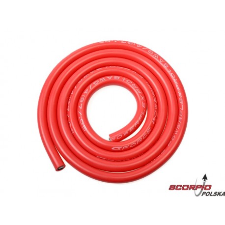 Kabel silikonowy Powerflex 8AWG czerwony