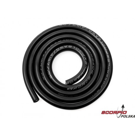 Kabel silikonowy Powerflex 8AWG czarny
