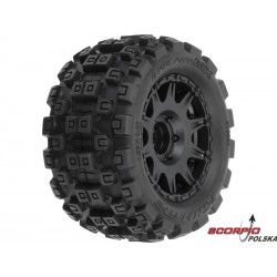 Pro-Line koło 1:18 Badlands MX 1.85" F/R MTD, felga H12 czarne: Granite GROM