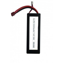 5000mAh 7.4V 50C T-Dean HardCase LiPo
