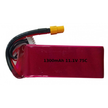 1300mAh 11.1V 75C LiPo XT60