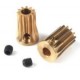 Zębatka mosiężna 8T 0.5M H5, otwór 2.3mm