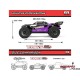 Arrma Vorteks Mega 550 2WD 1:10 Smart RTR fioletowy