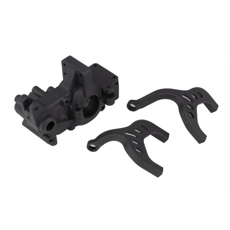 91952 - RC10B6.1 - Factory Team Laydown Gearbox and Chassis Braces (carbon)