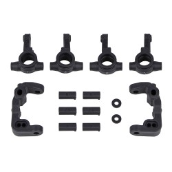 91985 - RC10B6.4 - 1mm Scrub Caster and Steering Blocks (carbon)