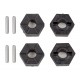 25820 - Rival MT10 Wheel Hexes, 12mm