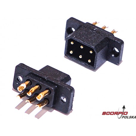 Hangar 9 konektor 6-pinowy (para)