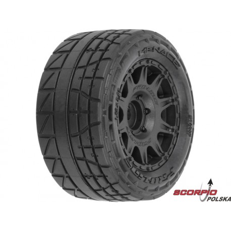 Pro-Line Koło 1:18 Menace Street H12Mm, Czarna Felga (4): Granite Grom