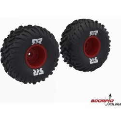 Arrma Koło Dboots Cut Chevron, Felga Czerwona (2)