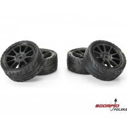 Pro-Line Koło 1:14 Z Oponą Vector, Czarna Felga Velocity H12Mm (4): Typhon Grom