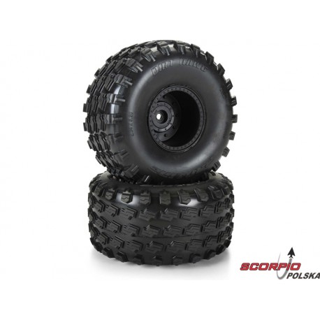 Pro-Line Koło 1:10 Z Oponą Dirt Hawg 2.0 2.6", Czarna Felga Stock (2): Arrma Quake, Gorgon