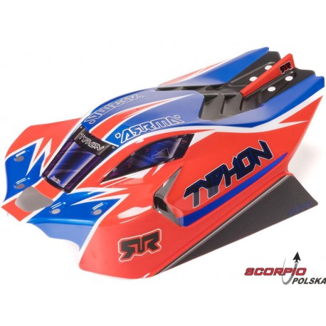 Arrma Karoseria Bezspinkowa Typhon 1:8, Czerwona