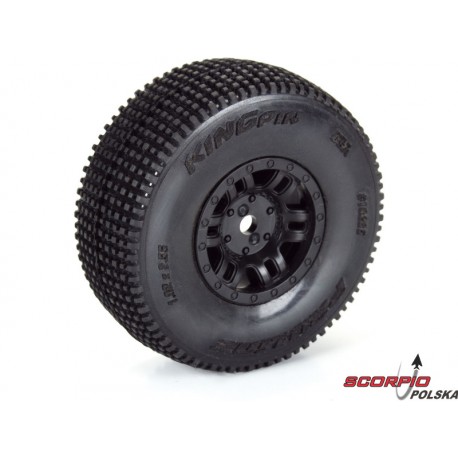 Pro-Line Koło 1:16, Opona King Pin, Felga Czarna H12 Mm (4): Mojave Grom