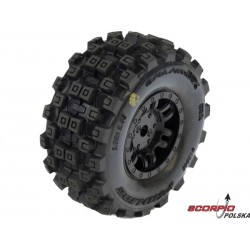 Pro-Line Koło 1:16, Opona Badlands Mx, Felga Czarna H12 Mm (4): Mojave Grom