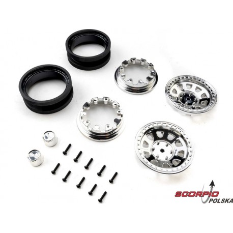 Axial Felga 1,9 Raceline Daytona Beadlock, Chromowana (2)
