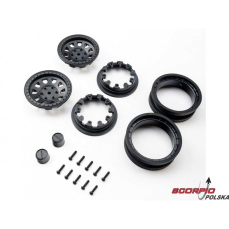 Axial Felga 1.9 Raceline Daytona Beadlock, Czarna (2)