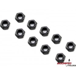 Axial Nakrętka M3 Niska, Czarna (10)