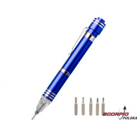 Modelcraft Śrubokręt Z Wymiennymi Bitami I Oświetleniem Led