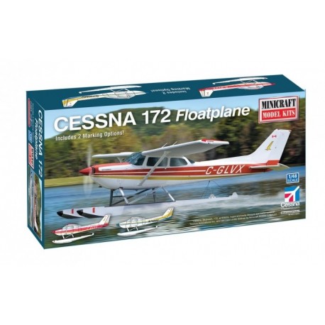 Model plastikowy - Samolot Cessna 172 Floatplane 1:48 (customowy numer rejestracyjny) - Minicraft