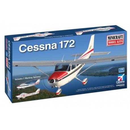 Model plastikowy - Samolot Cessna 172 1:48 (2 opcje znakowania) - Minicraft