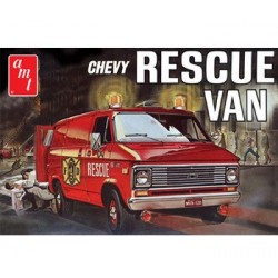 Model plastikowy AMT - 1975 Chevy Rescue Van (Biały)