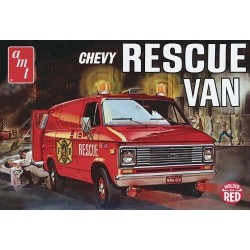 Model plastikowy AMT - 1975 Chevy Rescue Van (Czerwony)