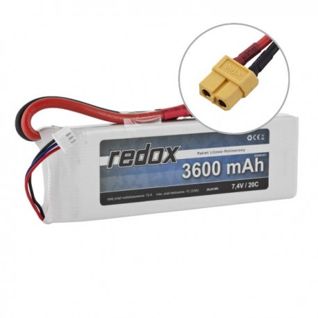 Redox 3600 mAh 7,4V 20C - pakiet LiPo