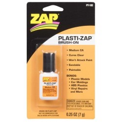 Klej CA do plastiku z pędzelkiem ZAP - PLASTI-ZAP 7g