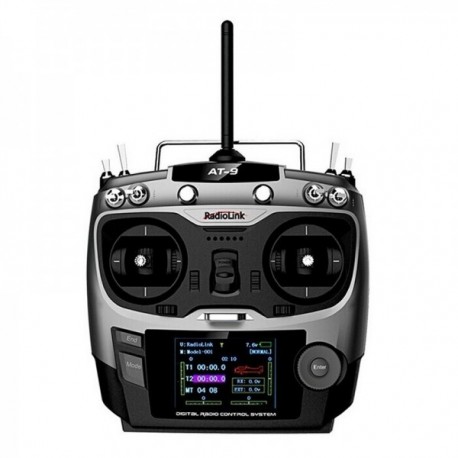 9-kanałowa aparatura cyfrowa AT9 2,4 GHz [MODE 2 & MODE 1] z odbiornikiem mini R6D - RadioLink